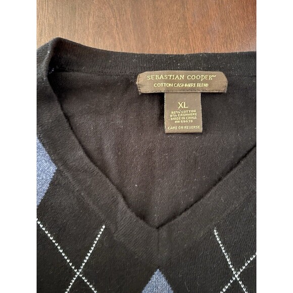 Cashmere Black Knit sweater sz XL GrampaCore Preppy by Sebatian Cooper - Picture 5 of 8
